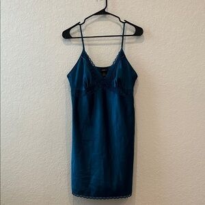 Secret Treasures Teal Lace Slip Dress